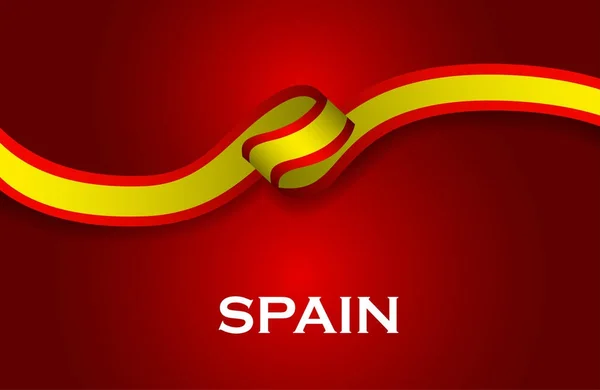 España estilo de lujo bandera cinta estilo clásico. Ilustración vectorial — Vector de stock
