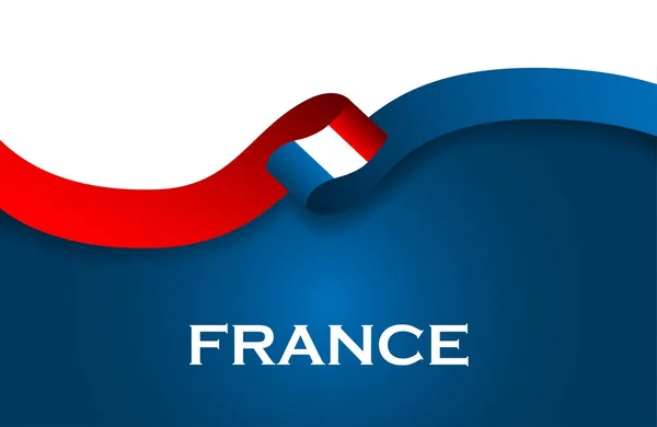 França estilo esporte bandeira fita estilo clássico. Ilustração vetorial —  Vetores de Stock