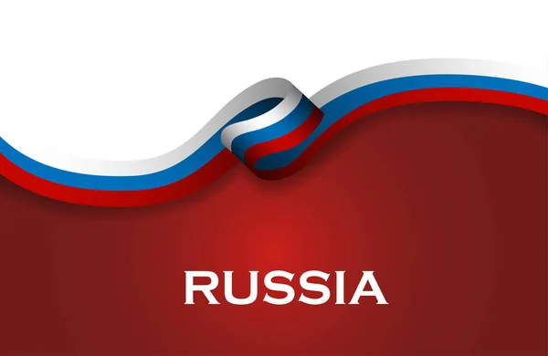 俄罗斯体育风格旗带经典风格。矢量插图 — 图库矢量图片
