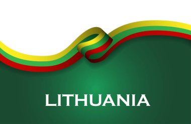 Litvanya spor stil bayrak klasik tarzı şerit