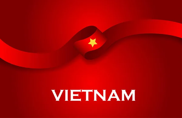 Vietnam estilo de lujo bandera cinta estilo clásico —  Fotos de Stock