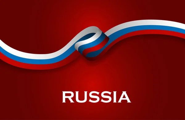 Russia luxury style flag ribbon classic style — Stock Photo, Image