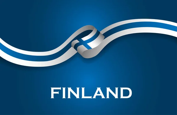 Finland lyx stil flagga ribbon klassisk stil — Stockfoto