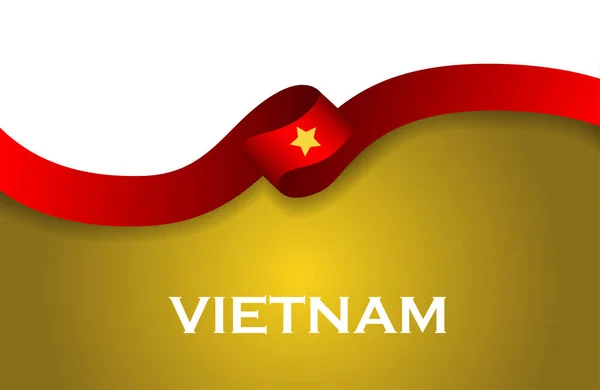 Gaya klasik pita bendera olahraga Vietnam — Stok Foto