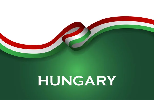Ruban drapeau style sport Hongrie style classique — Photo