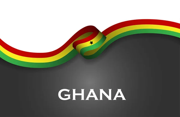 Ghana sport stijl vlag lint klassieke stijl — Stockfoto