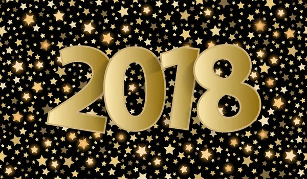 Šťastný nový rok 2018 blahopřání koncept s čísly přestřihl bílý zlatý papír — Stock fotografie