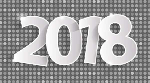 Silver Happy New Year 2018 Concept Carte Voeux Avec Des — Photo