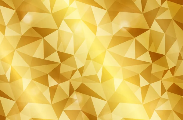 Realistische Dreieckige Goldglänzende Textur Glänzende Metallfolie Gefälle Vektorillustration — Stockvektor