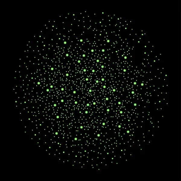 Zelený ohňostroj izolovaných na černém pozadí. Vektorové ilustrace — Stockový vektor