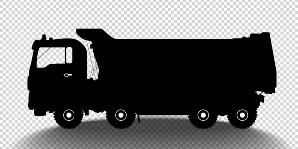 Векторный силуэт грузовика — стоковый вектор