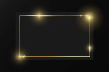 Siyah tabakta altın gibi parlayan vintage çerçeve