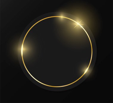 Siyah tabakta altın gibi parlayan vintage çerçeve