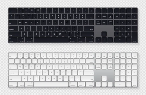 Modern grey laptop bluetooth keyboard pack — 스톡 벡터