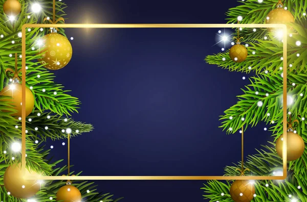 Noel ve Yeni Yıl afişi — Stok Vektör