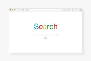 Modern tarayıcı pencere tasarımı izole edildi