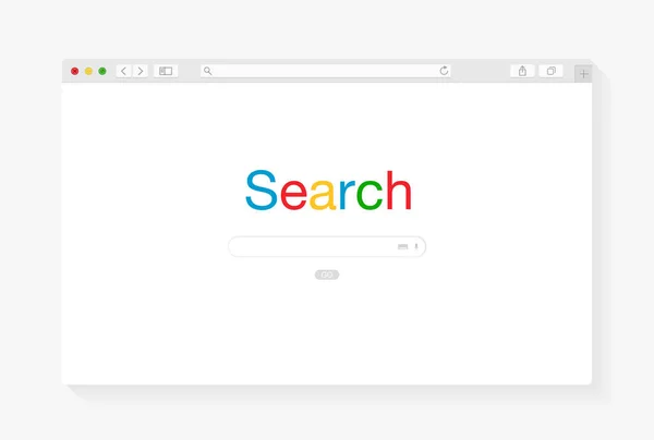 Modern tarayıcı pencere tasarımı izole edildi