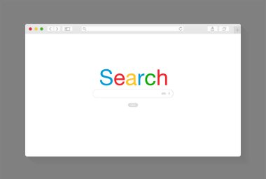 Modern tarayıcı pencere tasarımı izole edildi