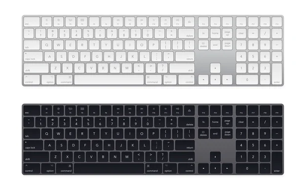 Modern laptop bluetooth keyboard pack — 스톡 벡터