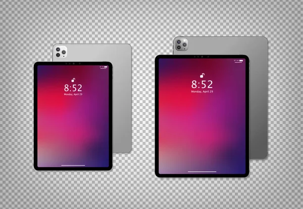 Realistic new tablet mockup design — 스톡 벡터