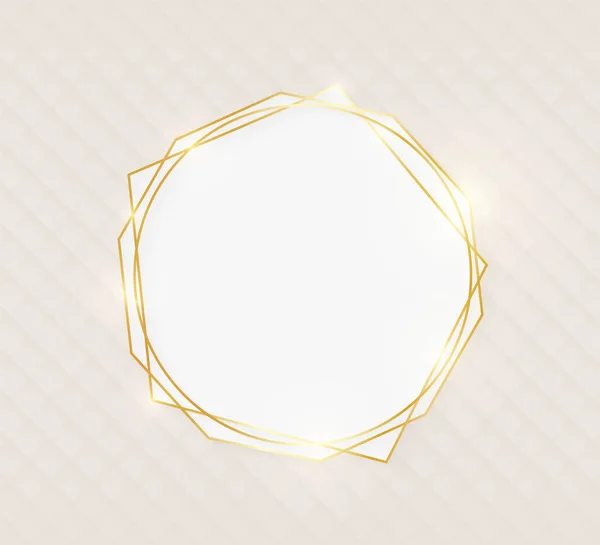 Ouro brilhante brilhante luxo cartão de saudação — Vetor de Stock
