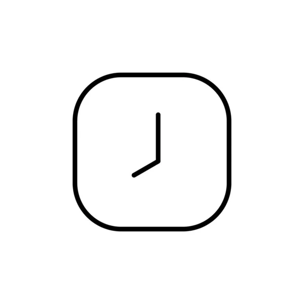 Relógio Ícone de linha isolado no fundo branco — Fotografia de Stock