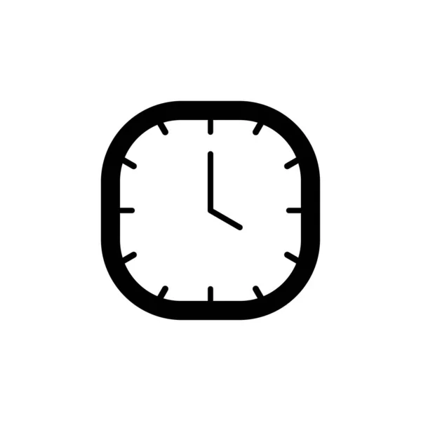 Icono de línea de reloj aislado sobre fondo blanco — Foto de Stock