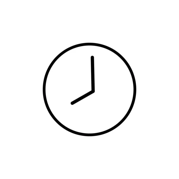 Icono de línea de reloj aislado sobre fondo blanco — Foto de Stock