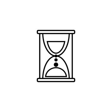 Saat Çizgisi Simgesi Beyaz Arkaplanda İzole Edildi