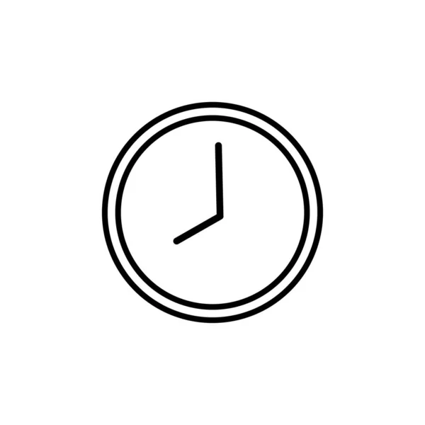 Saat Çizgisi Simgesi Beyaz Arkaplanda İzole Edildi — Stok fotoğraf