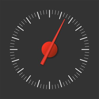 Gerçekçi beyaz hız göstergesi izole edildi