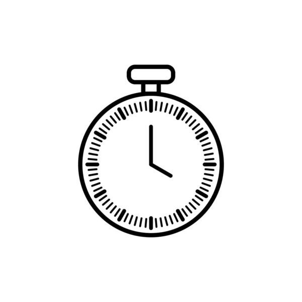 Clock line icon isolated on white background — Stock Photo, Image