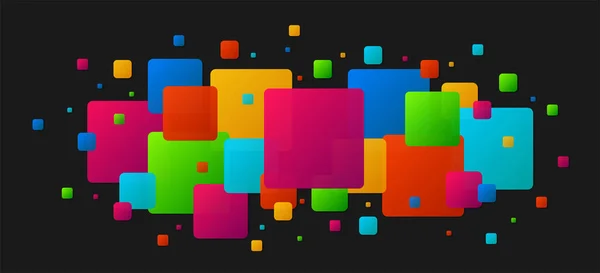 Современные цветные квадраты блестящие абстрактные изолированные — стоковое фото