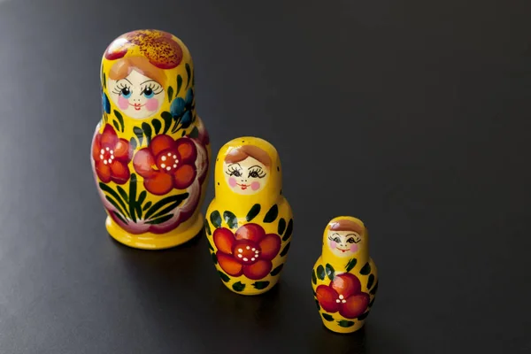 Russo Tradicional Boneca Brinquedo Matryoshka Lembrança Tradicional Rússia — Fotografia de Stock