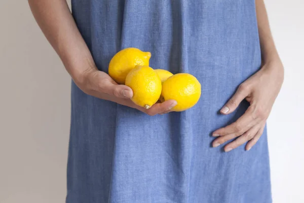 Close Beautiful Hands Holding Fruit Concept Healthy Food — Stock Photo, Image