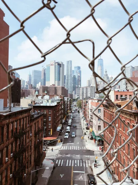 Гарний Панорамний Вид Від Мосту Манхеттена Нью Йорк — стокове фото