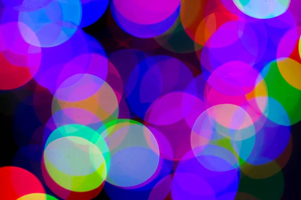 Bulanık Ufuk Çok Renkli Arka Plan Ile Noel Işıkları Yumuşak — Stok fotoğraf