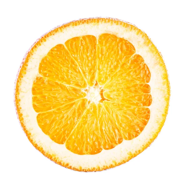 Segment Van Oranje Citrus Vruchten Geïsoleerd Een Witte Achtergrond Bovenaanzicht — Stockfoto