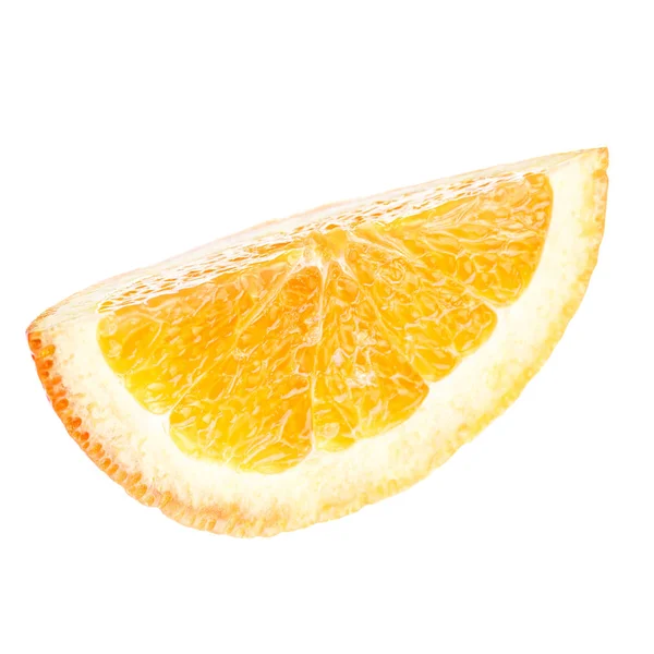 Szelet Narancs Citrus Gyümölcs Elszigetelt Fehér Background — Stock Fotó