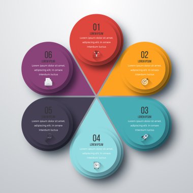 Infographic Tasarım renkli