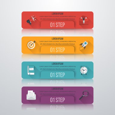 Vektör çizim infographics dört seçenekleri