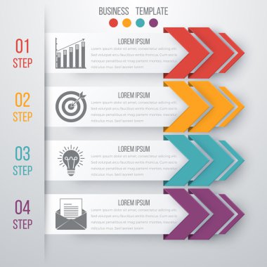 Vektör çizim infographics dört seçenekleri