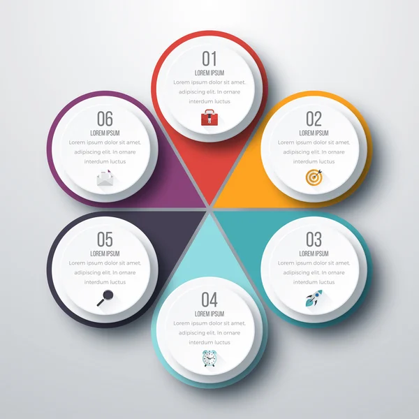 Diseño infográfico con color — Vector de stock