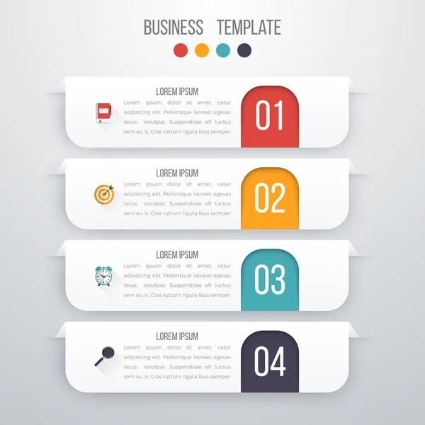 Illustration vectorielle infographie quatre options — Image vectorielle