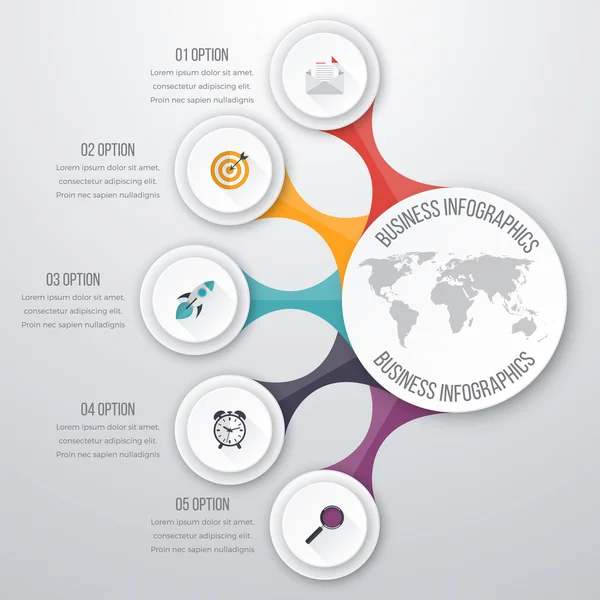 Tijdlijn Vector 3d Infographic — Stockvector