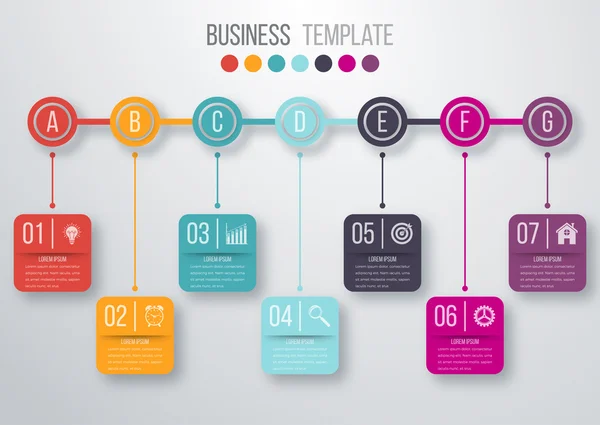 Vetor ilustração infográfico linha do tempo — Vetor de Stock