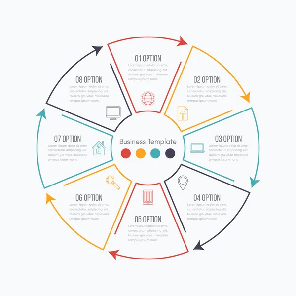 Élément infographique à ligne mince — Image vectorielle