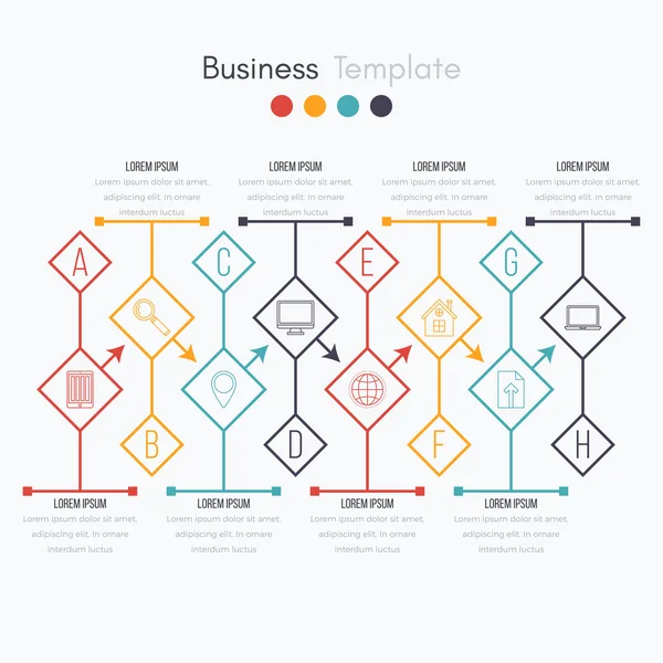 Elemento infográfico de linha fina — Vetor de Stock