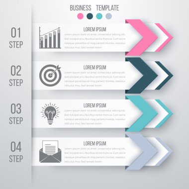 Vektör çizim infographics dört seçenekleri