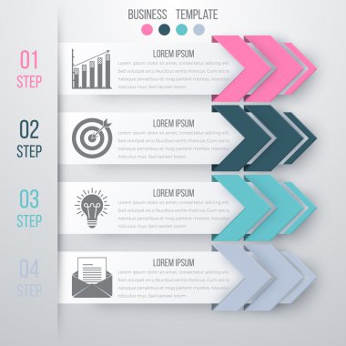 Vektör çizim infographics dört seçenekleri